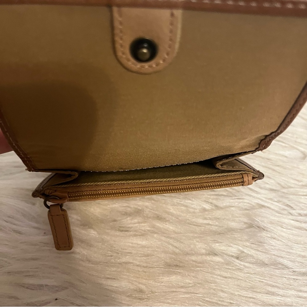 Fossil Beige and Brown Leather Wallet with Floral Studs - Picture 8 of 15